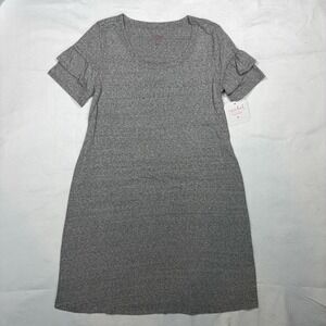Isabel Maternity By Ingrid & Isabel Dress Womens M Gray Ruffle T-Shirt Casual